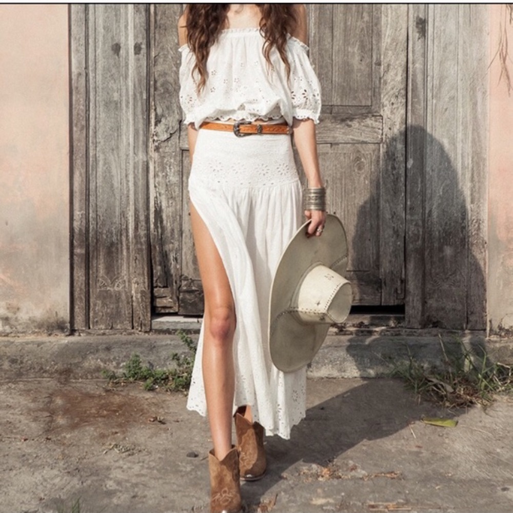 Spell & the gypsy white Bambi Maxi skirt
